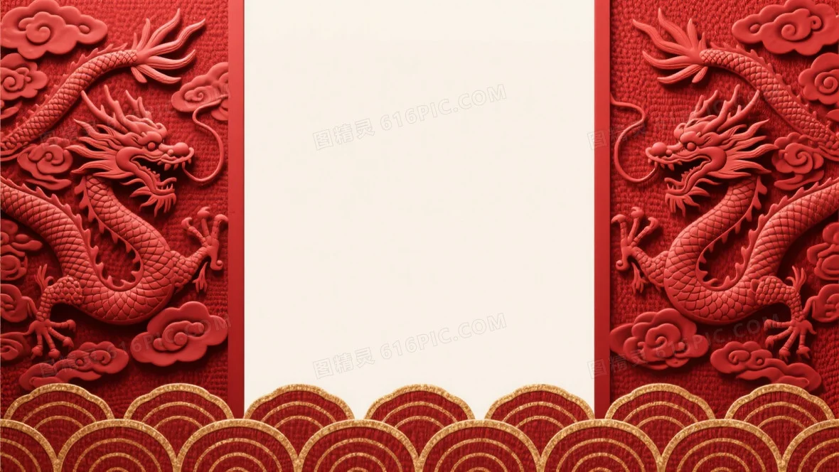 龙虎斗龙纹背景设计